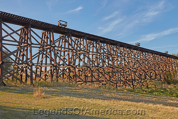 GrangevilleIDWooden railroad trestle near