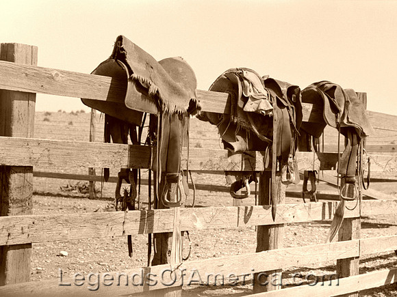 Marfa, TX - Saddles on the Fence