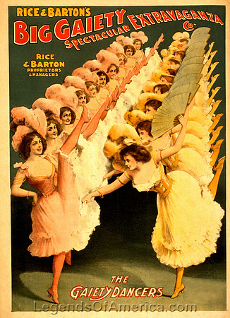 Gaiety Dancers, 1900
