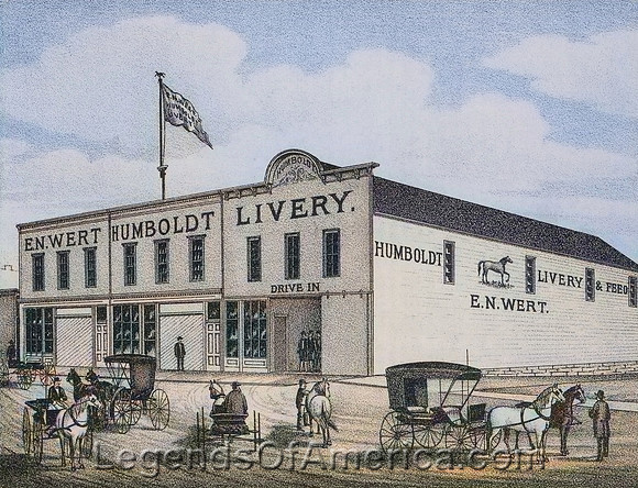 Humboldt, KS - Livery, 1867